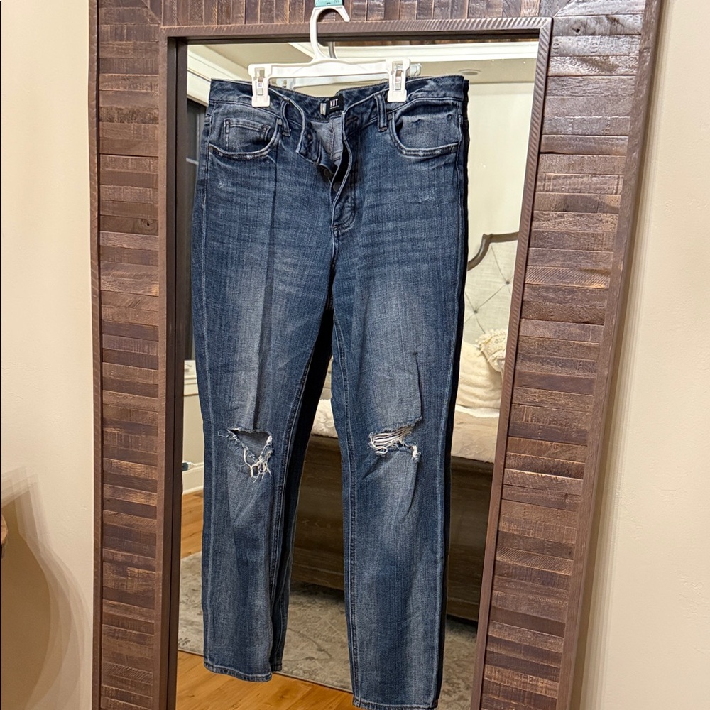 Kut from the Kloth Juliet slouchy boyfriend dark wash distressed denim